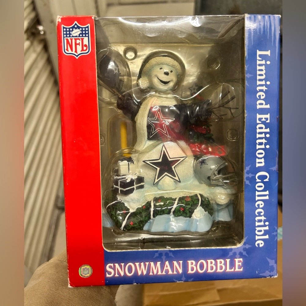 Cowboy SnowMan Bobble Head